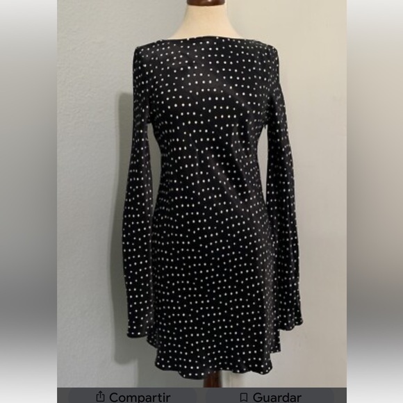 Zara Black and White Polka Dot Dress - Picture 2 of 9
